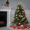 4.5 ft. Pre-lit Feel Real® Downswept Douglas Full Artificial Christmas Tree, Clear Lights